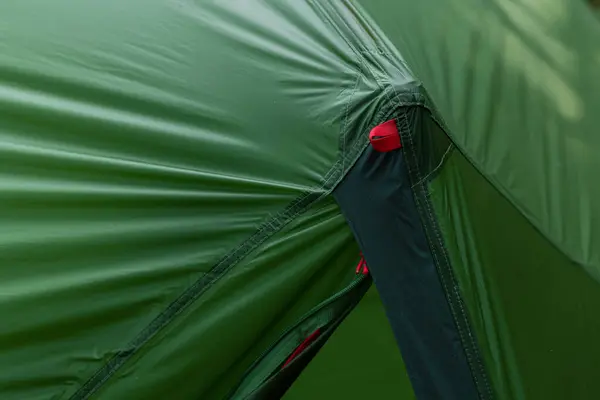 Détails Tente Camping Forêt Pendant Lumière Jour — Photo