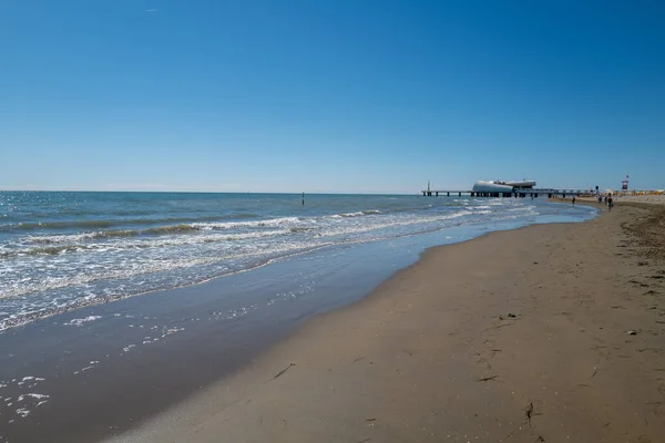 Spiaggia Sabbia Senza Bagnanti — Foto Stock