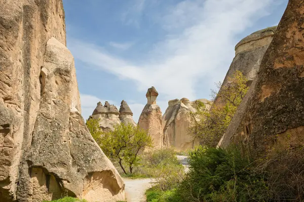 Kapadokya 'nın gerçeküstü manzarası eşsiz baca kaya oluşumlarını içerir. Volkanik aktivite ve erozyon milyonlarca yıl boyunca bu jeolojik harikaları şekillendirdi..