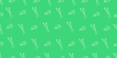 Kuşkonmaz, enginar. Kusursuz vektör deseni. Tekstil, duvar kağıdı, ambalaj, kapak, ağ, kart, kutu, baskı, pankart, seramik şablonu.