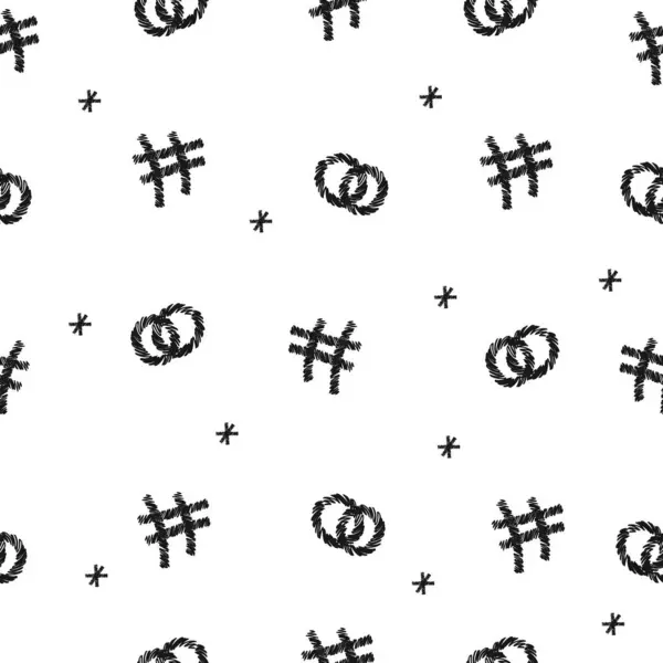 Örgü ve dairelerle kusursuz desen. Vektör illüstrasyonu. Tekstil, duvar kağıdı, ambalaj, kapak için şablon