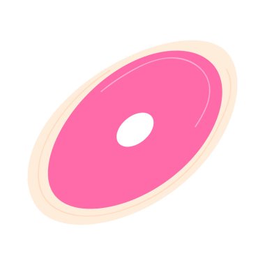 Okul, iş ve üniversite için güzel bir oval kalem silgi. Çizim, yazı ve düzeltme için yuvarlak çizgi film silgisi. Okul malzemeleri, çocuklar için kırtasiye malzemeleri. Vektör ortamı beyazda izole edildi