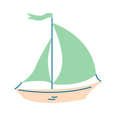 Gemi, yat, beyaz yelkenli.