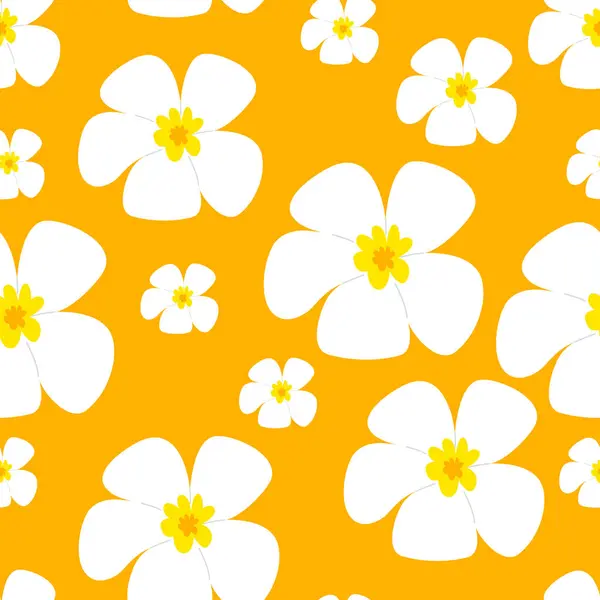 Beyaz çiçeklerin kusursuz deseni. Ambalaj kağıdı, duvar kağıdı, çıkartma, defter kapağı için modaya uygun desenler.