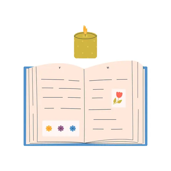 Mumla kitabı aç. Dünya kitabı günü. Eğitim konsepti. Beyaz arka planda izole edilmiş basit bir klipte. Kitap festivali.