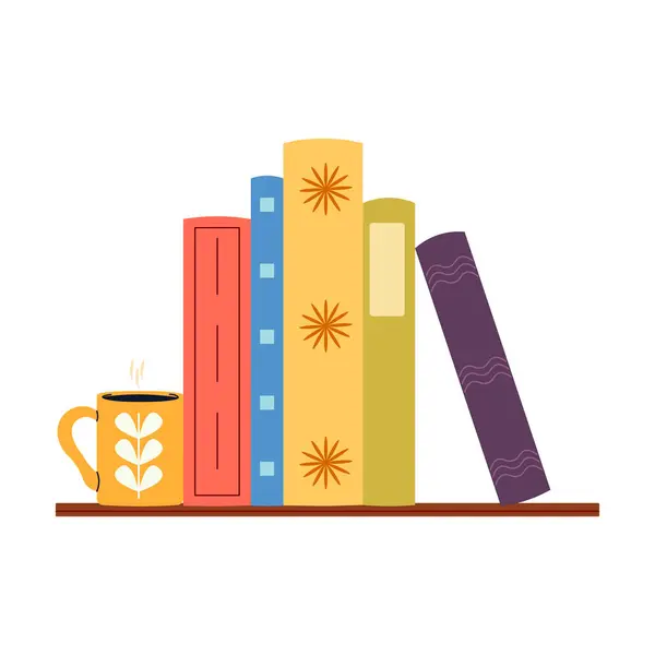 Kitaplarla dolu bir kitaplık. Dünya Kitap Günü. Eğitim konsepti. Beyaz arka planda izole edilmiş basit bir klipte. Kitap festivali.