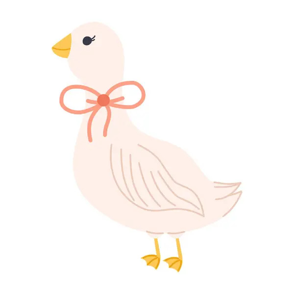 Boynunda yay olan bir kazın hoş bir çizimi.