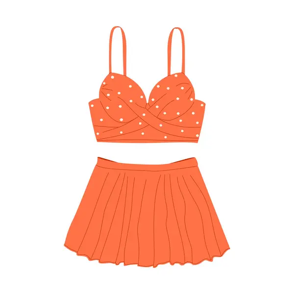 Puantiyeli kırmızı tek parça mayo. Tatil, yüzme için daha güzel kadın giysileri. Modaya uygun bir mayo.