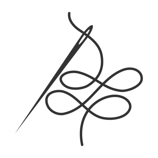 Szycie Logo Ikona Ilustracja Tożsamość Marki — Wektor stockowy