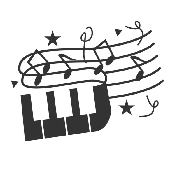 Λογότυπο Του Φεστιβάλ Μουσικής Εικονίδιο Εικονογράφηση Μάρκα Ταυτότητα — Διανυσματικό Αρχείο