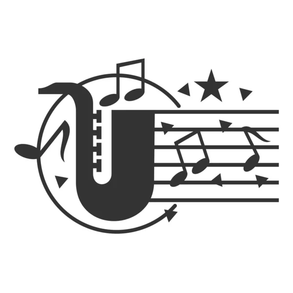 Λογότυπο Του Φεστιβάλ Μουσικής Εικονίδιο Εικονογράφηση Μάρκα Ταυτότητα — Διανυσματικό Αρχείο