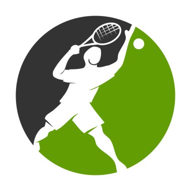 Tenis Spor Silueti Logo Simgesi Tanımlama Markası Kimliği
