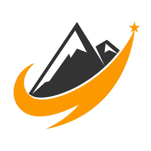 Гірський Консалтинг Успіх Логотип Ілюстрація Фірмовий Стиль — стоковий вектор