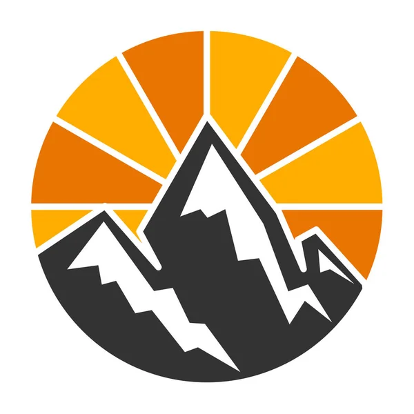 Mountain Consulting Erfolg Logo Icon Illustration Markenidentität — Stockvektor