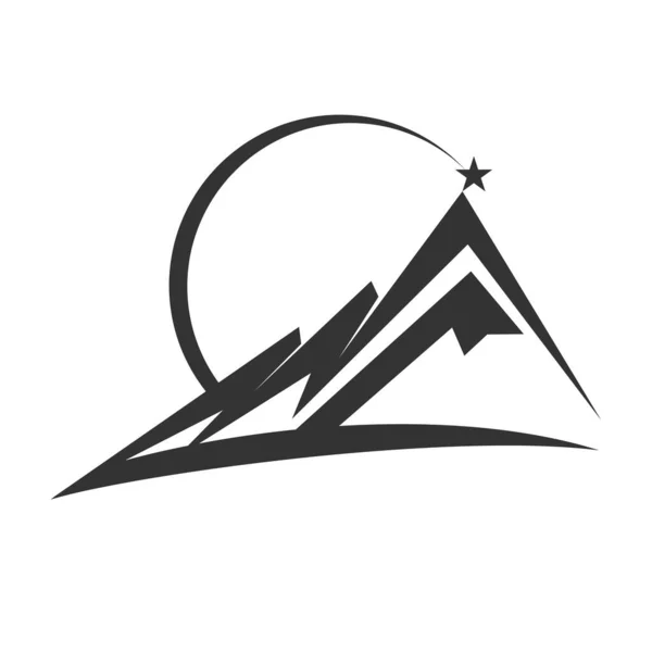 Montanha Consultoria Sucesso Logotipo Icon Ilustração Marca Identidade — Vetor de Stock