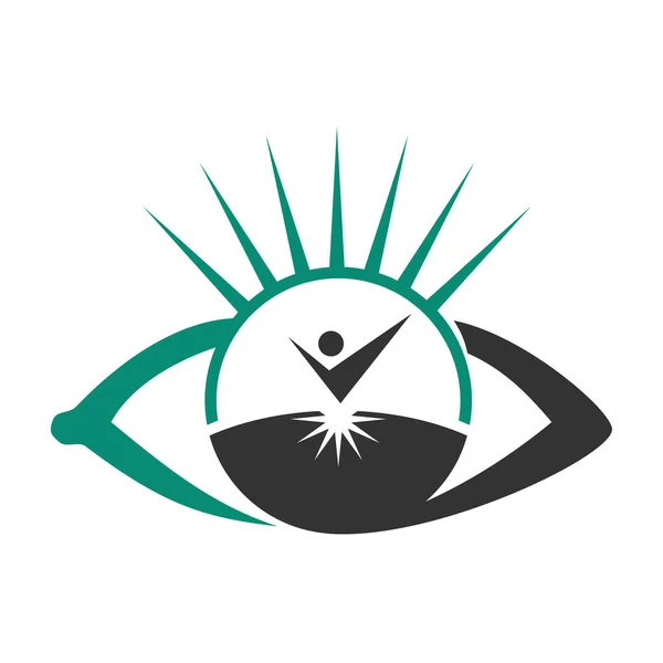 Olho Cuidados Logo Ícone Ilustração Marca Identidade — Vetor de Stock