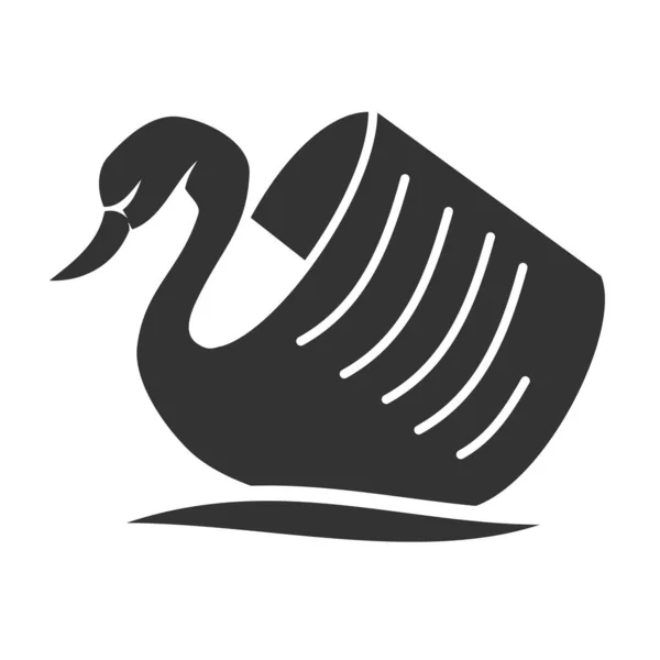 Svanen Logotyp Djur Ikon Illustration Varumärke Identitet — Stock vektor