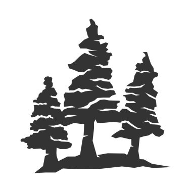 Sedir ağacı logosu Simge İllüstrasyon Markası Kimliği