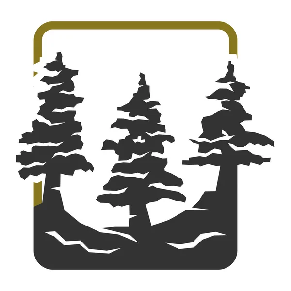 Logotipo Pinheiro Cedro Icon Ilustração Identidade Marca —  Vetores de Stock