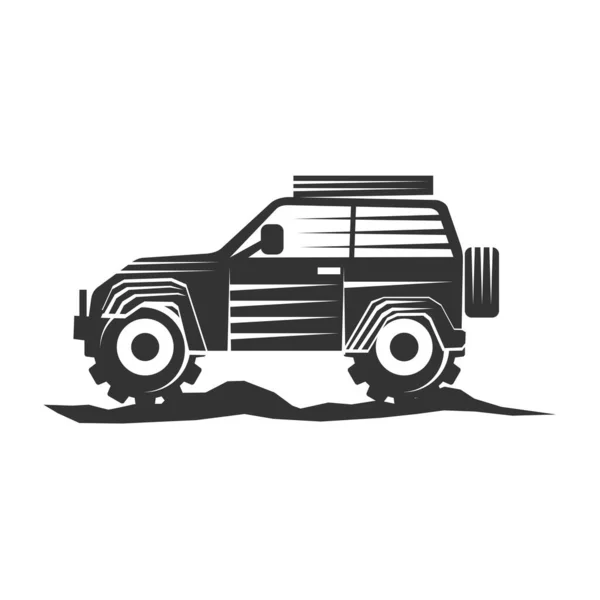 Road Jeep Logo Icon Illustratie Merk Identiteit — Stockvector