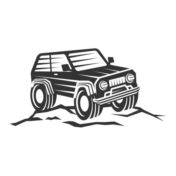 Εκτός Δρόμου Jeep Logo Εικονογράφηση Εικονογράφηση Μάρκα Ταυτότητα — Διανυσματικό Αρχείο