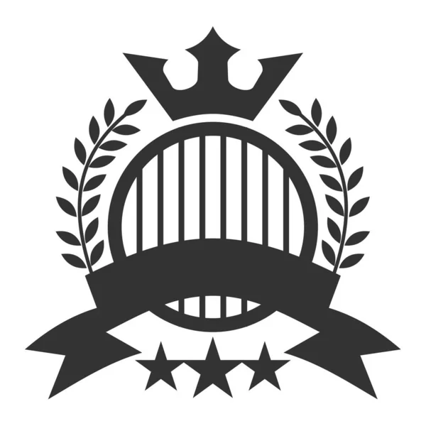 Emblème Blanc Logo Icône Illustration Identité Marque — Image vectorielle