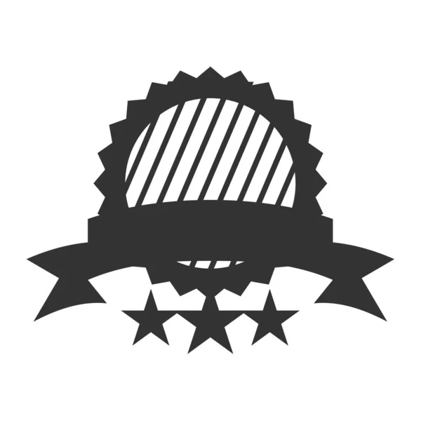 Emblema Blanco Plantilla Logo Icono Ilustración Marca Identidad — Vector de stock