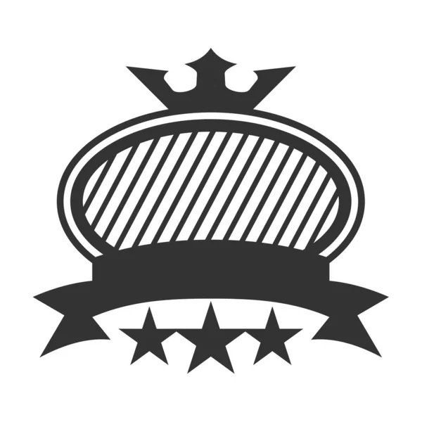 Emblema Blanco Plantilla Logo Icono Ilustración Marca Identidad — Vector de stock