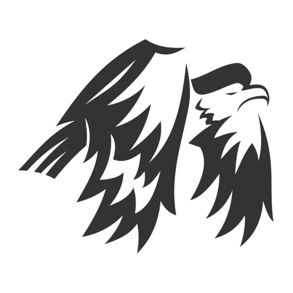 Adler Logo Vektor Tier Design Ikone Illustration Markenidentität — Stockvektor