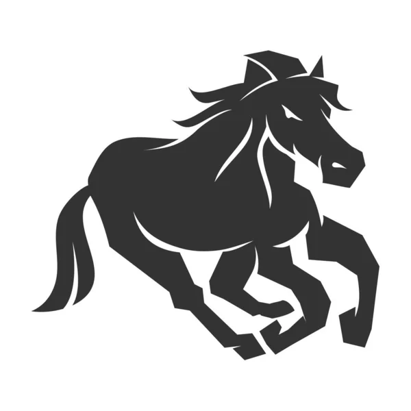 Pferd Logo Vorlage Icon Illustration Markenidentität — Stockvektor