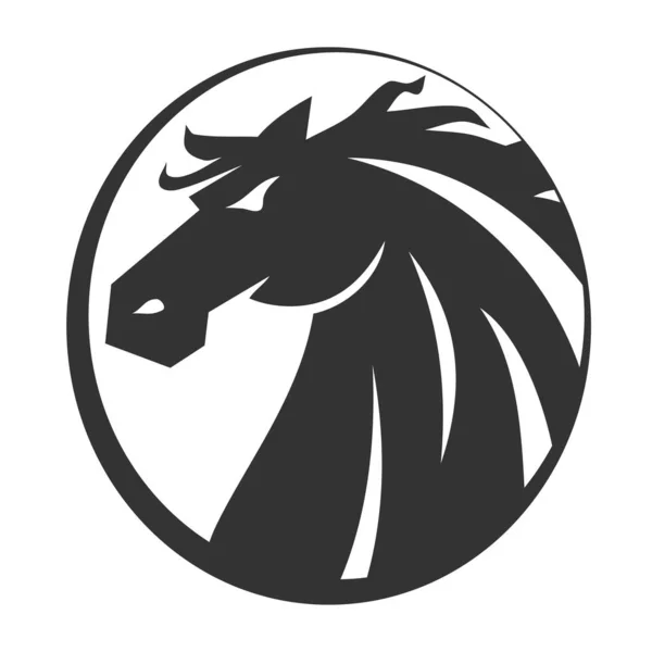 Häst Logotyp Mall Ikon Illustration Varumärke Identitet — Stock vektor