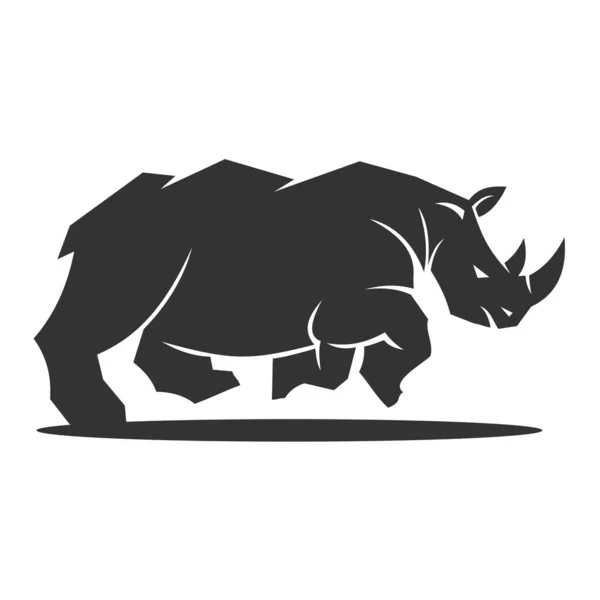 Rhino Logo Template Icon Illustration Brand Identity Isolated — Stock Vector