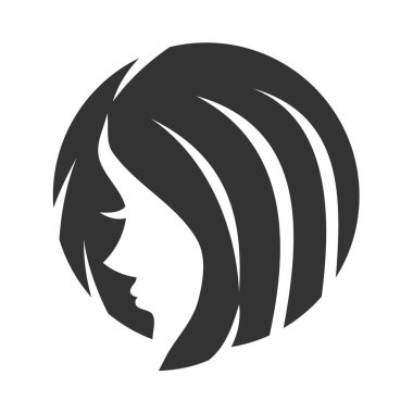 Güzel kadın yüzü logo tasarımı Simge İllüstrasyon Marka Kimlik şablonu