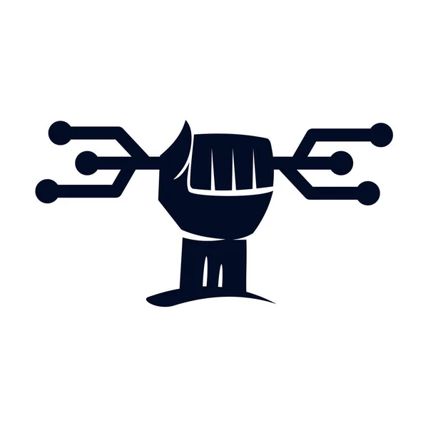 Технологія Логотипу Абстрактний Шаблон Ілюстрація Фірмовий Стиль — стоковий вектор