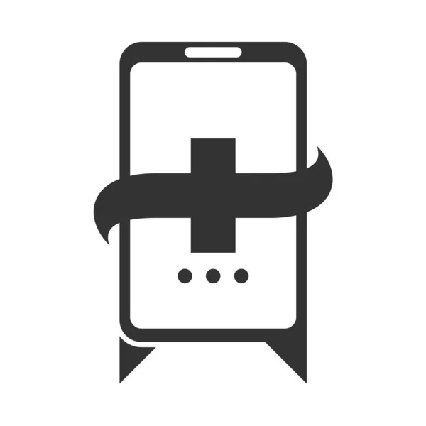 Modèle Logo Médical Ligne Icône Illustration Identité Marque — Image vectorielle