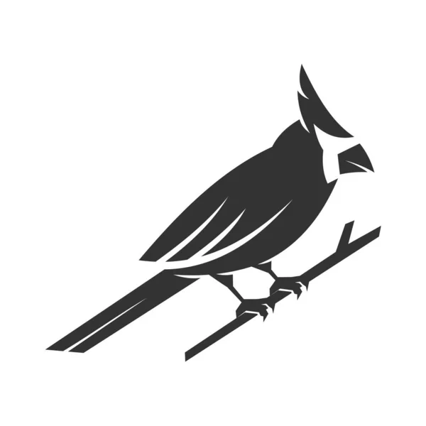 Шаблон Логотипа Кардинальной Птицы Icon Illustration Brand Identity — стоковый вектор