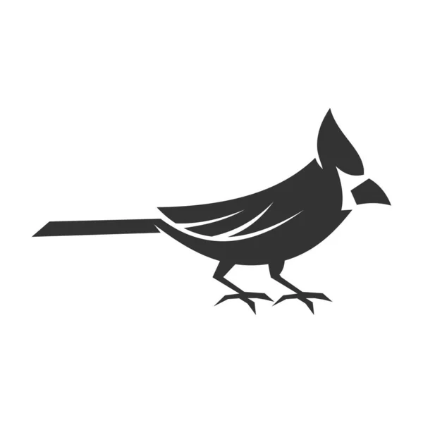 Kardinal Kuş Logosu Şablonu Simge Llüstrasyon Markası Kimliği — Stok Vektör