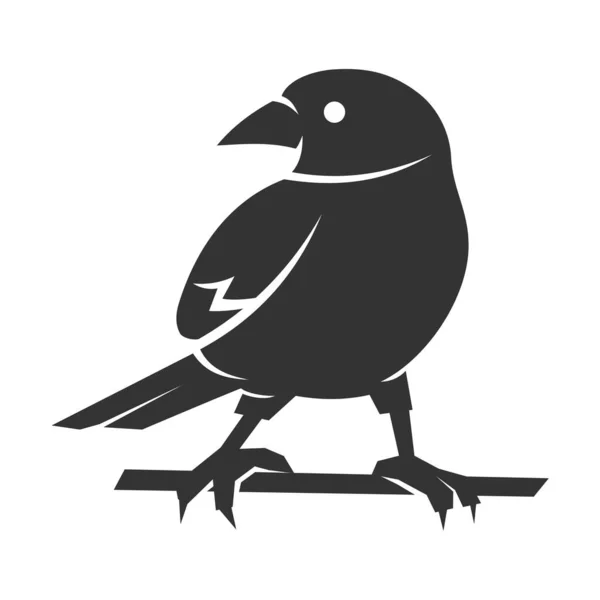 Finch Bird Logo Template Icon Illustration Brand Identity — Stock Vector