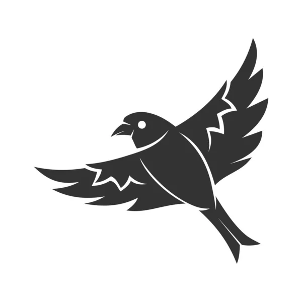 Finke Vogel Logo Vorlage Icon Illustration Marke Identität — Stockvektor