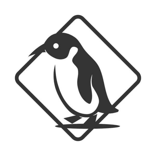 Penguin Logo Template Icon Illustration Brand Identity — Stock Vector