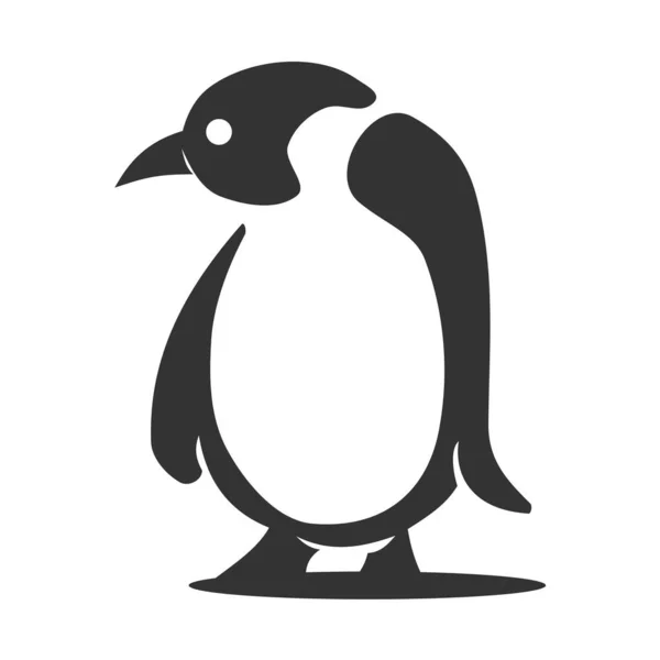 Plantilla Logotipo Pingüino Icono Ilustración Identidad Marca — Vector de stock
