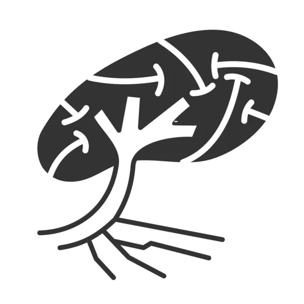 Modelo Vetor Projeto Logotipo Cérebro Icon Ilustração Identidade Marca — Vetor de Stock