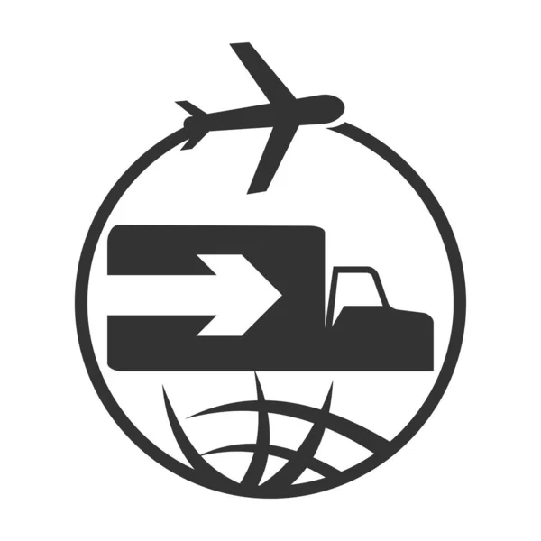 Logistyka Ekspresowa Dostawa Logo Firmy Szablon Ikona Ilustracja Tożsamość Marki — Wektor stockowy