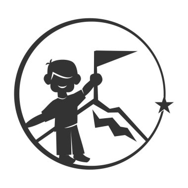 Çocuklar logo vektörü, Çocuklar logo tasarımı şablon, tasarım konsepti, logo, şablon için logotip ögesi, Simge Tanımlama Kimliği