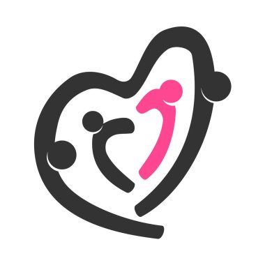 İnsanlar Logoyu Bakım Şablonu Simge İllüstrasyonu Marka Kimliği