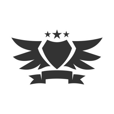 amblem boş kanat rozet logosu şablonu Simge Tanımlama Markası Kimliği
