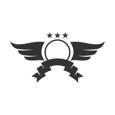 amblem boş kanat rozet logosu şablonu Simge Tanımlama Markası Kimliği