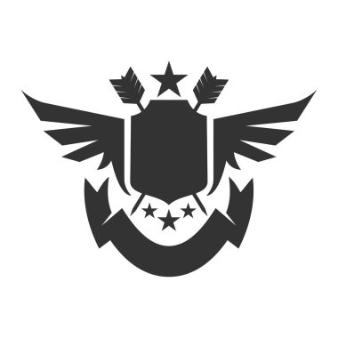 amblem boş kanat rozet logosu şablonu Simge Tanımlama Markası Kimliği