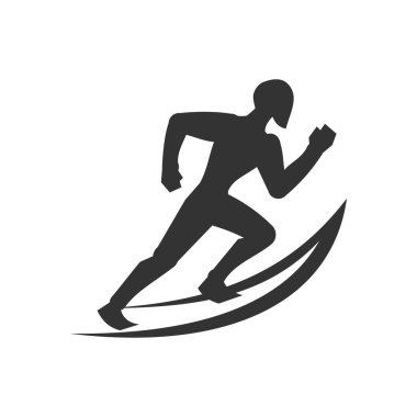Running man logo template Icon Illustration Brand Identity.Isolated and flat illustration. Vector graphic
