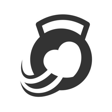 Gym, fitness logo or label. icon Sport, bodybuilding concept. Vector illustration template